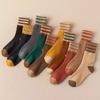 Women's Winter Fleece, Thickened Towel Socks, Striped Warm Winter Long Socks, Autumn and Winter Mid-calf Socks