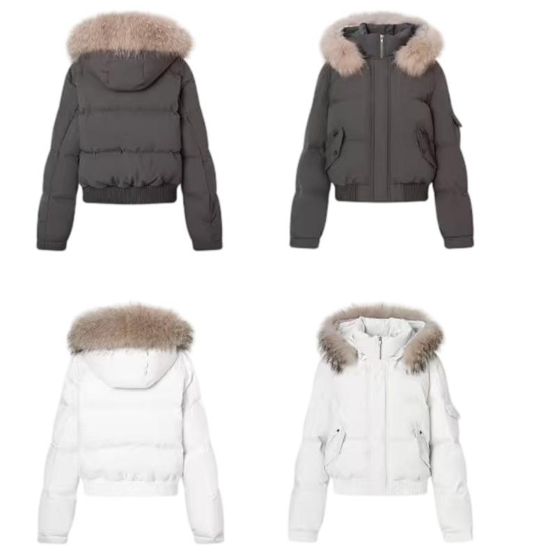 American Short Pie Overcomes Padded Clothes for Women's Winter Loose Big Fur Collar Thickened Warm Hooded Padded Jacket