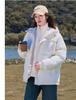 Fake Two-piece Stand Collar Hooded Warm Cotton Coat Winter Jacket