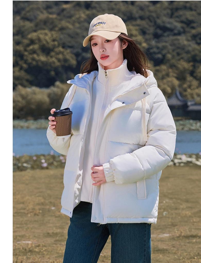Fake Two-piece Stand Collar Hooded Warm Cotton Coat Winter Jacket