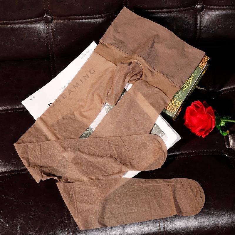 Sexy Penis Pouch Pantyhose Men'S Elastic Invisible Stockings Ultra Thin Seamless Tights See Through Lingerie High Waist Leggings