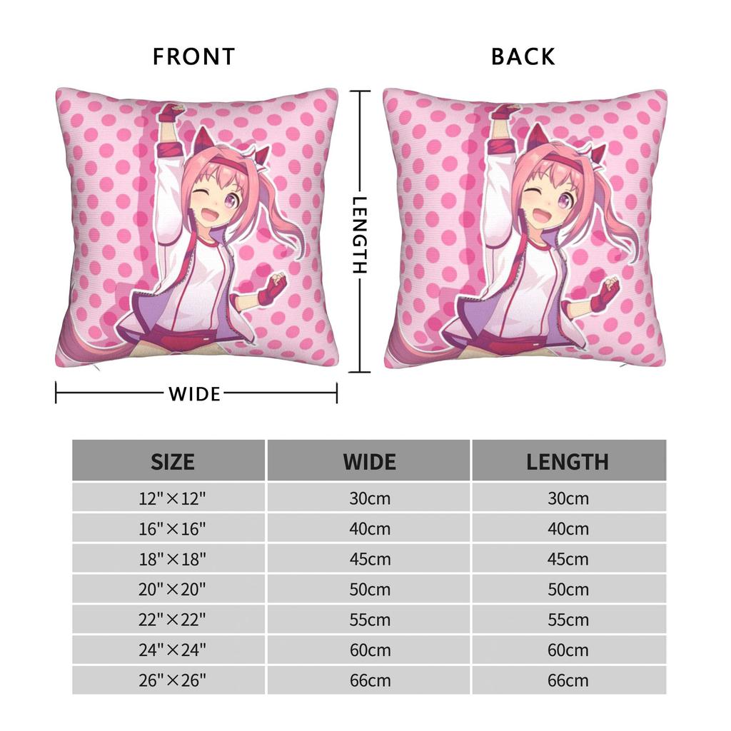 Haru Urara Pillow Cover Umamusume Funny Pillow Case For Chair Sofa Home Decor Custom Pillowcases Birthday Present