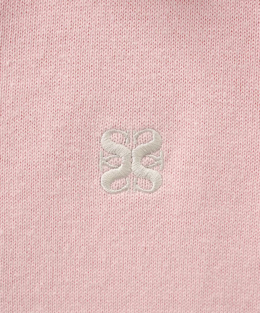 Seteo (W) Basic Cotton Collar Half Cardigan Pink