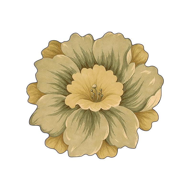 Creative Cartoon Flower Round Rug for Living Room or Bedroom