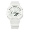 Casio Uni Quartz Watch with Plastic Analog-Digital Strap, GA-2100-7A7ER, White.