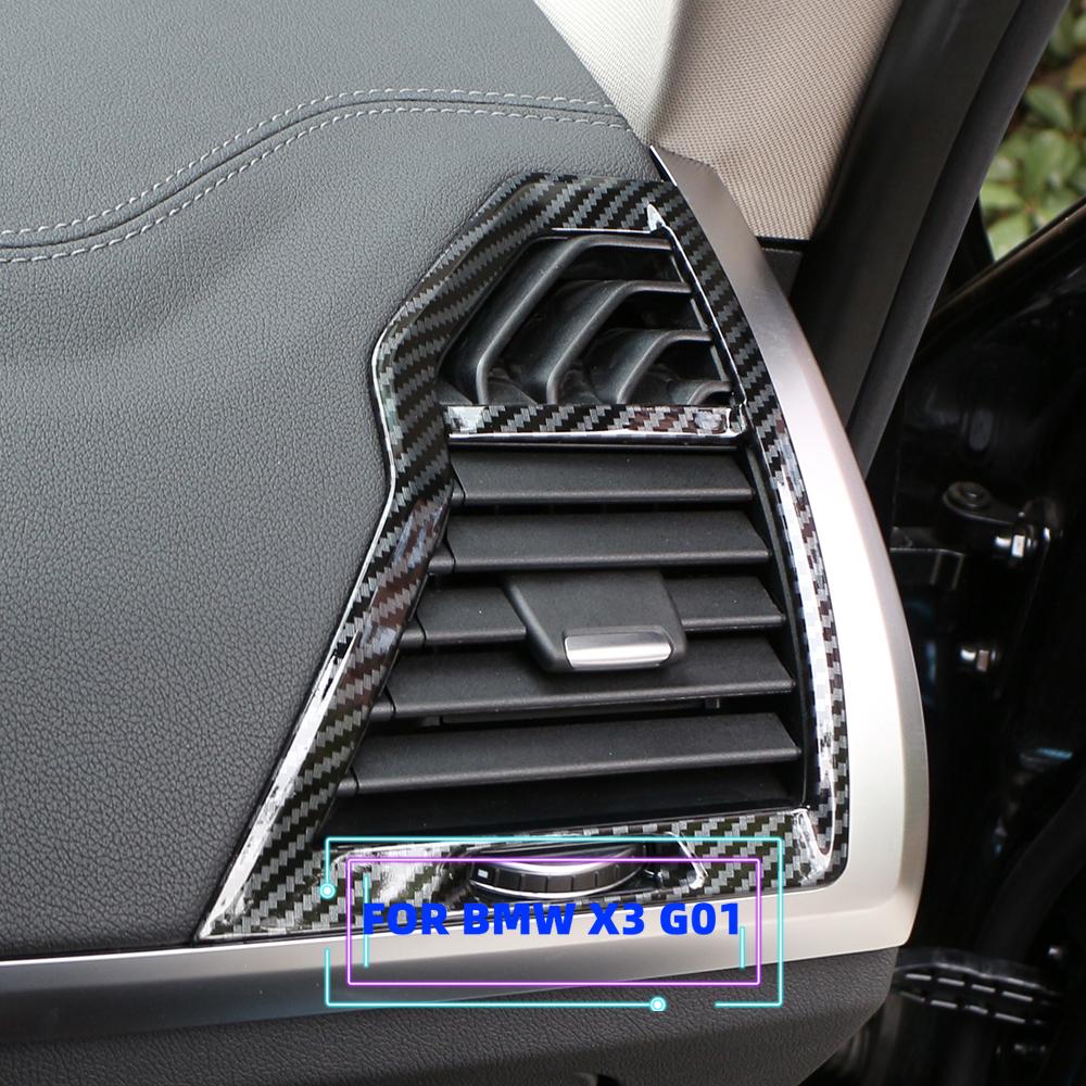 2pcs ABS LHD Front Side Air Vent Cover Trim Stickers for BMW X4 G02 X3 G01 2018 - 2026 Car Air Outlet Panel Sticker Accessories