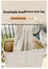 Large Bamboo Fabric Laundry Hamper with Lid - Foldable Bedroom Storage Basket