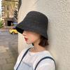Stro Hoed Dames Kleine Verse K-stijl Trendy Makkelijk te Combineren Japanse Stijl Strand Zon Hoed Zomer Dun Gezicht-bedekkend Geweven Vissershoed