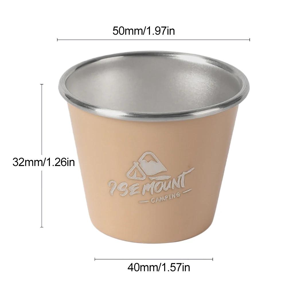 50ML Mini Coffee Mug Household Wine Cup 304 Stainless Steel Beer Mug Stackable Lightweight Pint Cup Portable Metal Tea Cup