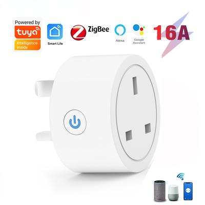 Tuya Zigbee Smart Zásuvka Wifi UK Zástrčka Uvedomuje si Inteligentnú Domácnosť Cez Zigbee Hub Bránu Ovládanie Podporuje Google Home Alexa