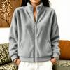 Women's Zip Up Hoodie, Loose Fit Color Casual Sweatshirt for Fall and Winter