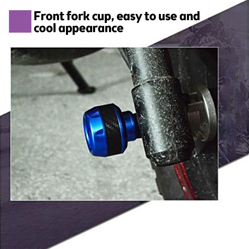 2st Universal Motorcyklar av aluminiumlegering Fallskydd Explosionssäker framgaffelkoppar Sliders Crash Moto Safty Tillbehör