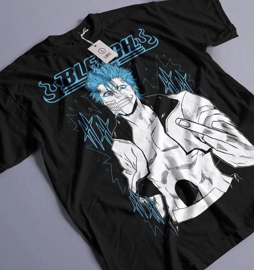 Anime Grimmjow Bleach Black T Shirt Size S 4XL S