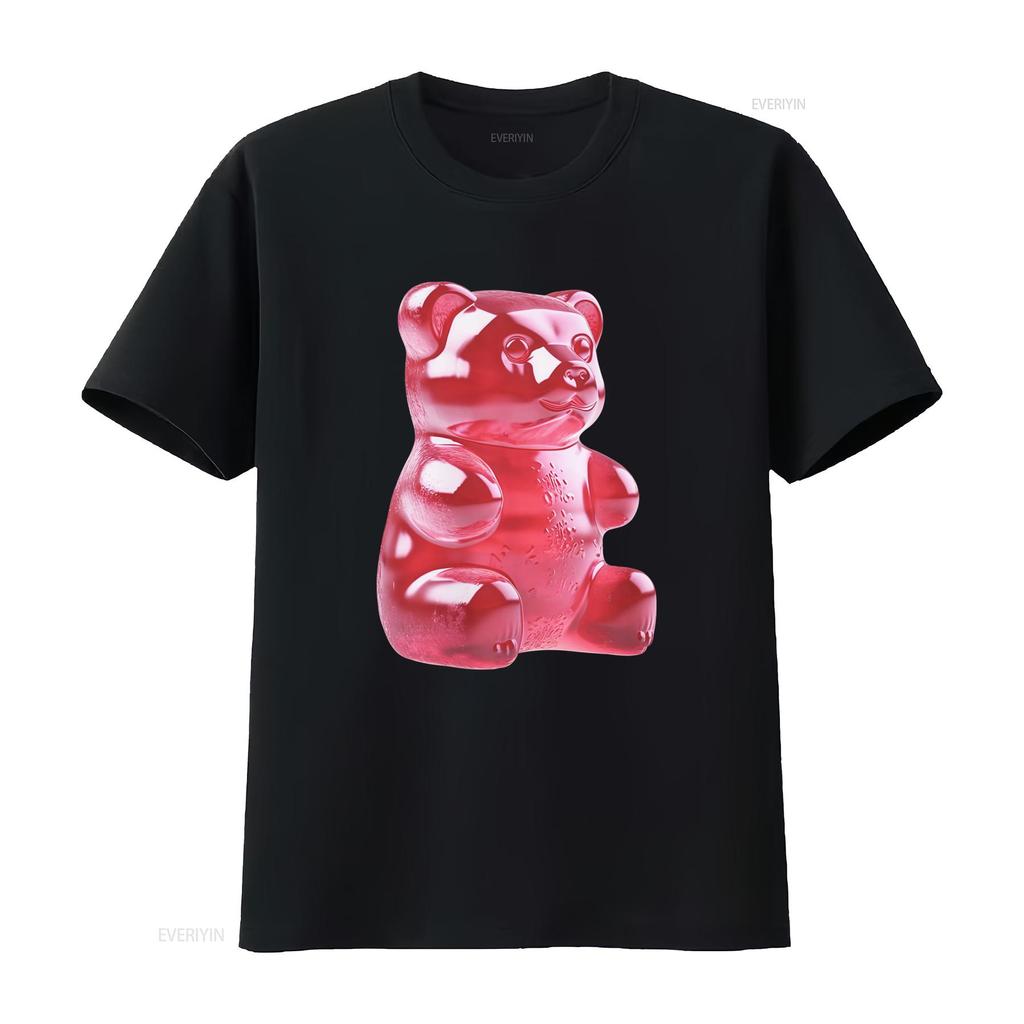 GUMMY BEAR TEE CANDY POP ART TSHIRT SWEETS GIFT FOR MEN WOMEN TEENS PARTY vintage Washed Stylish Versatile Comfortable graphic