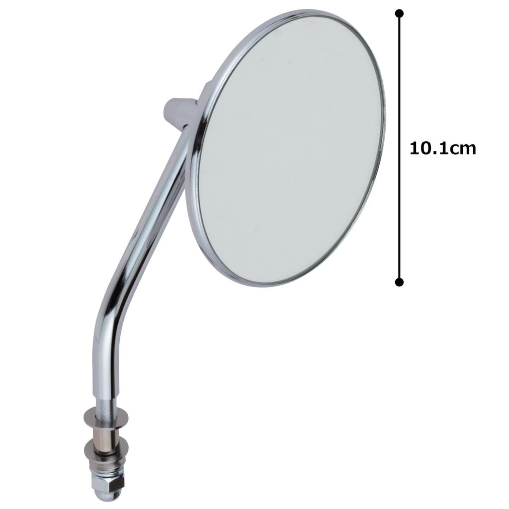 Kijima Motorcycle Parts Left and Mirror 1 for Certified Chrome Mirror, Round, Right, Finish, 101mm, Piece, Harley, '07 Compatible, Plated, HD-07141