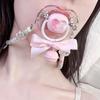 Pacifier Bead Necklace Cute Soft Girl Love Bow Candy Dopamine Lolita Decorative Accessories Couple Gifts