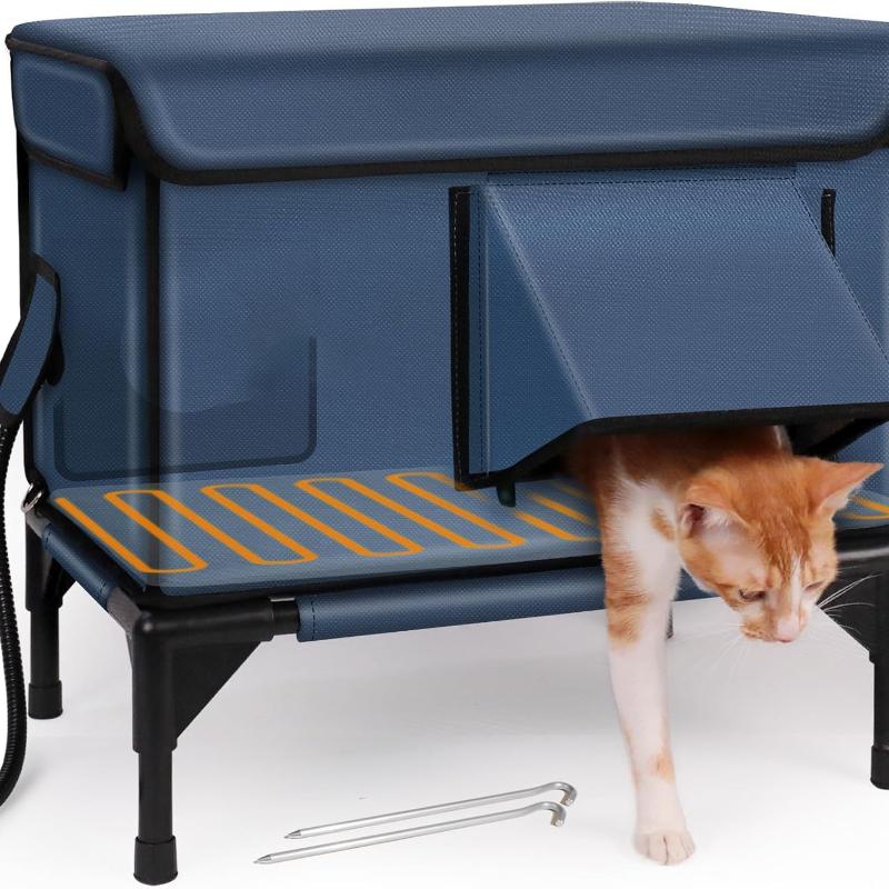 Outdoor Heating Insulation Cat House Waterproof Folded Keep Warm Cat Delivery Room Insulated Rain Pet Fence Cat Tent Supplies