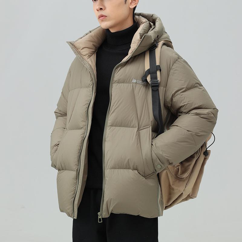Winter New Loose Thickened Warm Men's Hooded Down Jacket