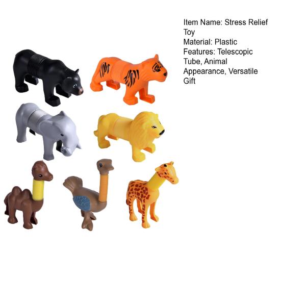 1/7 Teile/satz Stress Relief Figur Kleinkinder Sensorischen Teleskop Rohr Spielzeug Tier Formen Dehnbar Zappeln Spielzeug Pädagogisches Geschenk