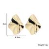 New Exaggerated Irregular Metal Piece Dangle Earrings for Women Uneven Folded Gold Color Metal Hanging Earrings brincos