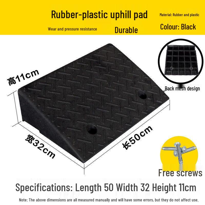Rubber and Plastic Sloped Threshold Ramp Pad