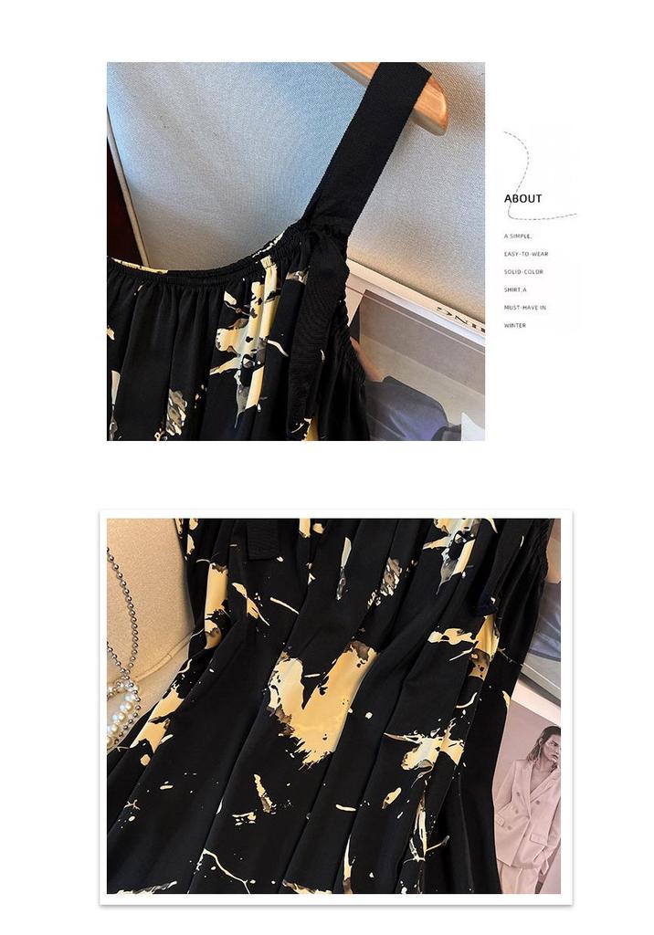 Elegant Floral Two-Piece Summer Dress for Plus Size Women - Pear-Shaped Slimming Camisole Set