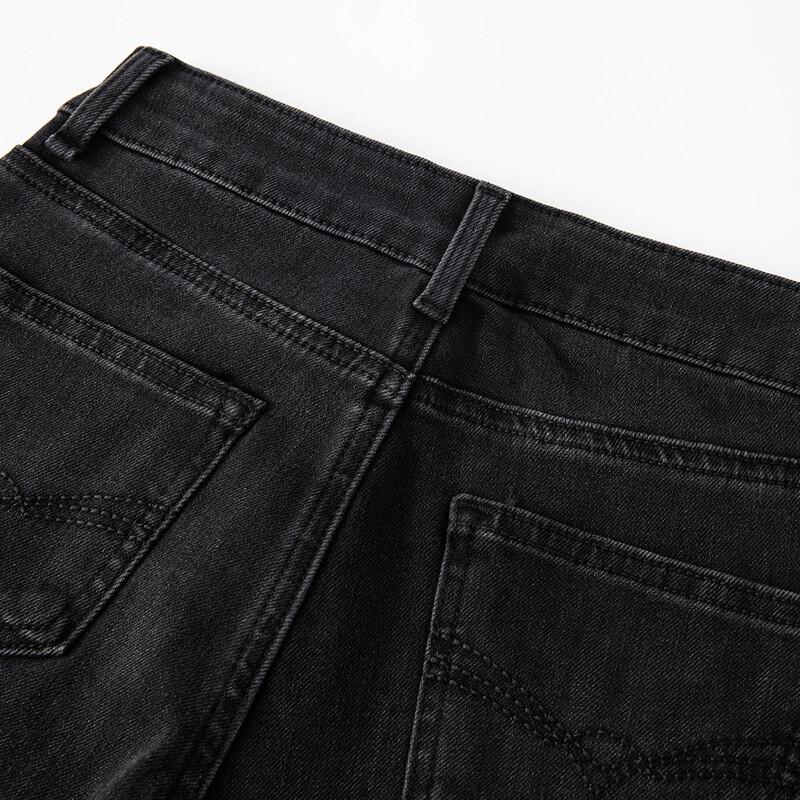Jeans Skinny RAIN.CUN da Donna Nero-Grigio a Vita Alta con Fodera in Pile
