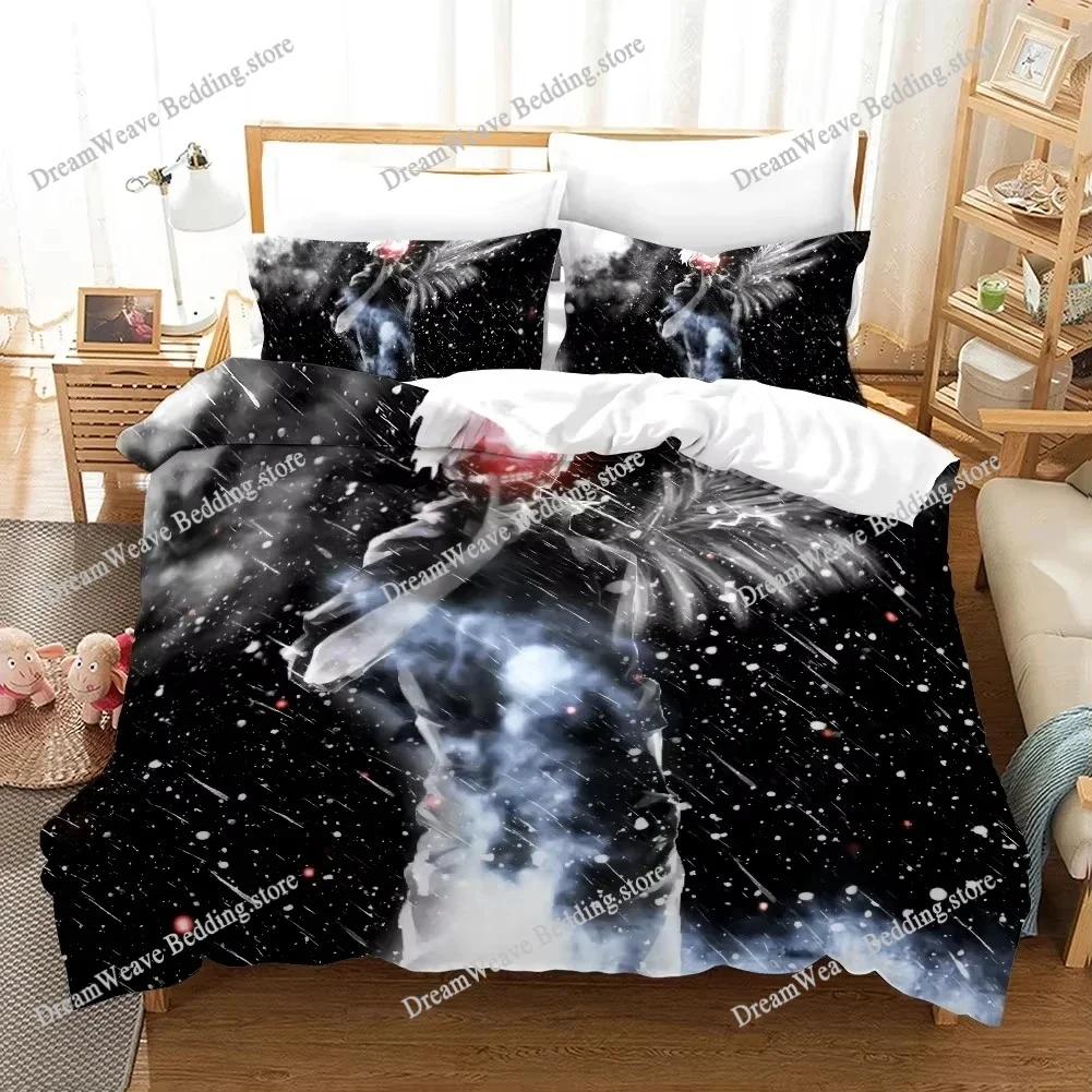 3D Printed Anime Tokyo Ghoul Bedding Set Boys Girls Twin Queen Size Duvet Cover Pillowcase Bed Kids Adult Home Textileextile963