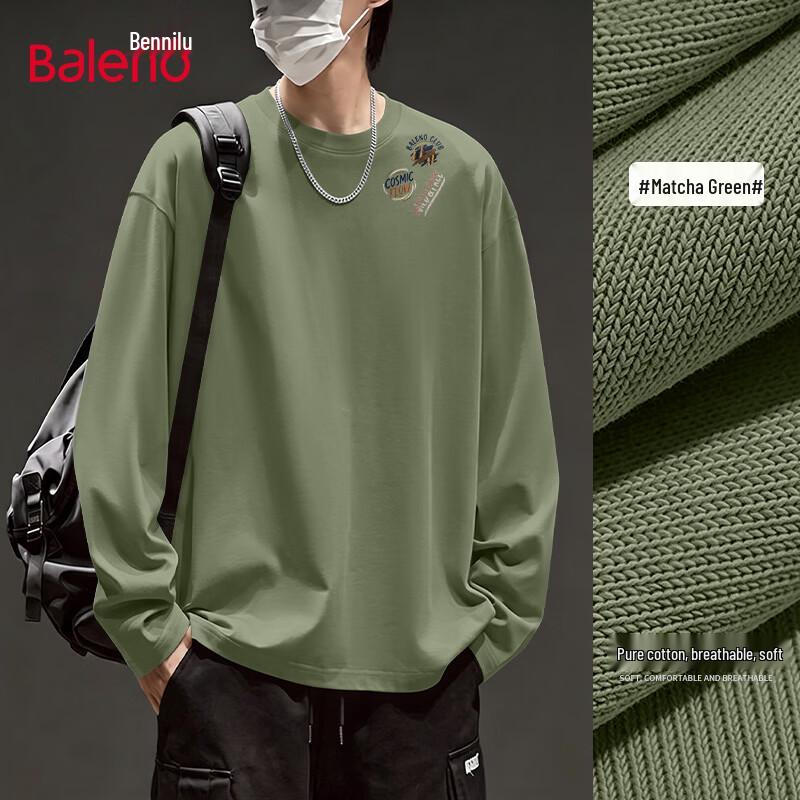 Baleno Men's Cotton Long Sleeve Crew Neck Printed T-Shirt
