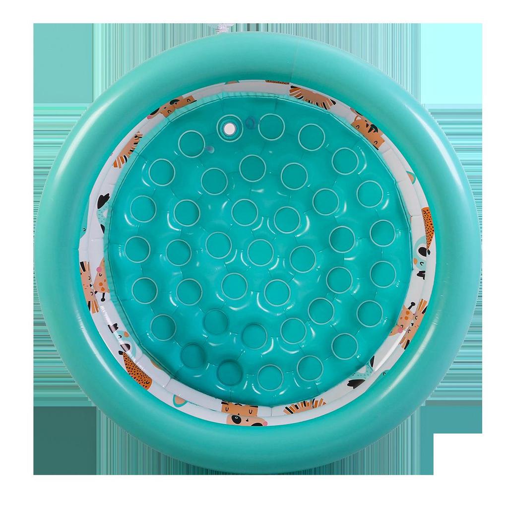 Children's Round Ocean Print Inflatable Swimming Pool and Fishing Play Toy, made of 18-gauge PVC.