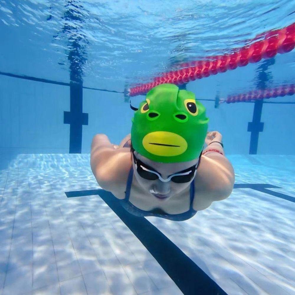 Waterproof Swimming Caps High Stretch Fish Swim Hat Silicone Swim Caps Pool Accessories