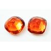 Natural Orange Sapphire Loose Gemstone 16.40 ct Square Cushion Shape Pair September Birthstone Gift