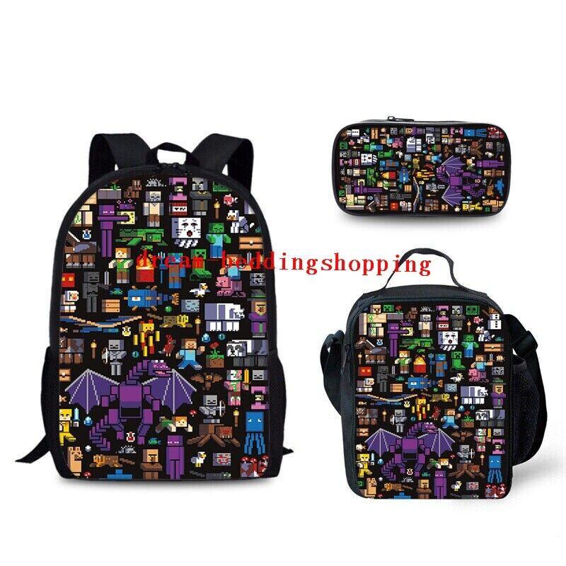 Roblox Student Schoolbag Korean Version Of Primary And Secondary School Backpack Ins Style Fashion Trend Backpack Three-Piece Set