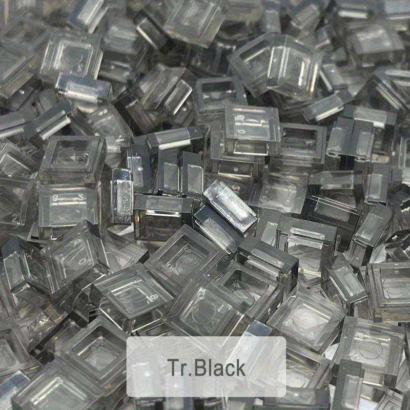 Non-Toxic 600Pcs 1X1 Transparent Clear Bricks Flat Tile Smooth Building Blocks Diy Educational Creative Parts Toy For Kids Compatible 3070