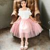 Girls Dancing Fluffy Skirt Lace Solid Color Mesh Tulle Skirts Princess Casual and Ankle Elastic Waist Dress Kids Clothes