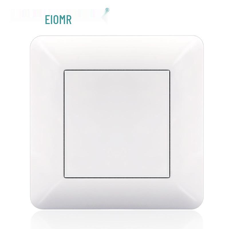 Curved White European Standard Socket Panel with Double USB & Type C, German Switch, Concealed Installation