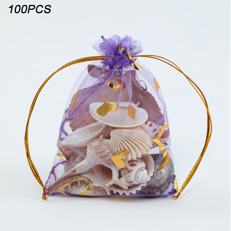 100PCS Moon Star Organza Gift Bag Multicolor  Jewelry Gifts Pouches For Wedding Party Candy Bag  Jewelry Packing  Wholesal