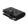 COACH Corner Zip PVC Wrist Bag Clutch Pochette Wallet Women's Charcoal Black C0082-SVDK6