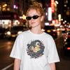 Drachenmond Kirschblüte T-Shirt – Minimalistisches japanisches Style T-Shirt