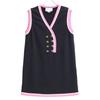 GUCCI [Domestic Regular] 577114 Design Piping GG Button Sleeveless dress 36 Black x pinkUsed
