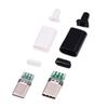 Secure Connection USB3 1 Type C Male Connector with Black/White Shell 5pcs