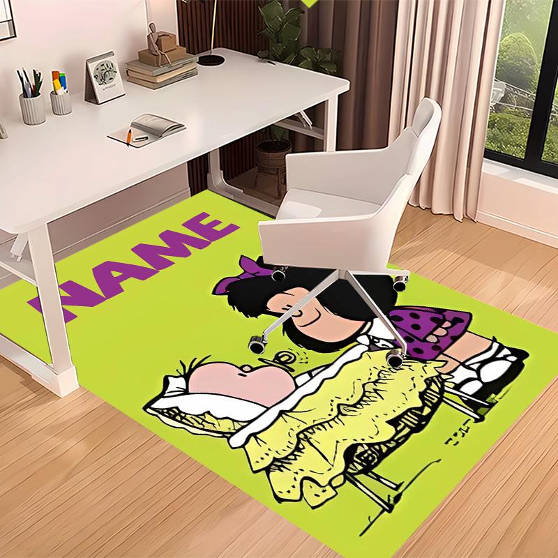 Custom Personalization Mafalda Print Area Rug - Soft, Washable Non-Slip Indoor Mat,Living Room,Home&Office Decorative Rug