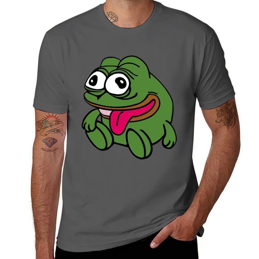 Pepe The Frog Meme Tshirt Vintage Print Crew Neck Tee