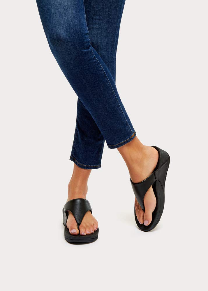 Sandales LULU LEATHER TOEPOST pour cm cm [FITFLOP] Femme, Noir, 25.0 - 25.5