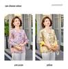 Mom's Spring Chinese-Style Mid-Sleeve Shirt for Middle-Aged Women