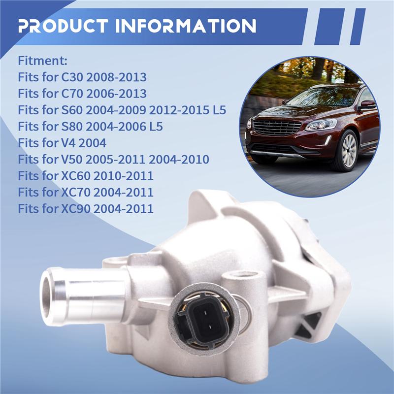 Kühlthermostat Manuelle Ersetzung Oberer Unterer Schlauch 31319606 Für Volvo XC60 S40 S60 S80 C30 Kühler