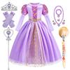 Mädchen Rapunzel Prinzessinnenkleid Mädchen Halloween Cosplay Ballkleid Karneval Party Kostüm Verkleidung Kinder Outfit Kinderkleidung