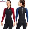 1.5MM Diving Suit Men's Split Top Long-sleeved Thermal Women's Snorkeling Surfing Sunscreen Swimsuit