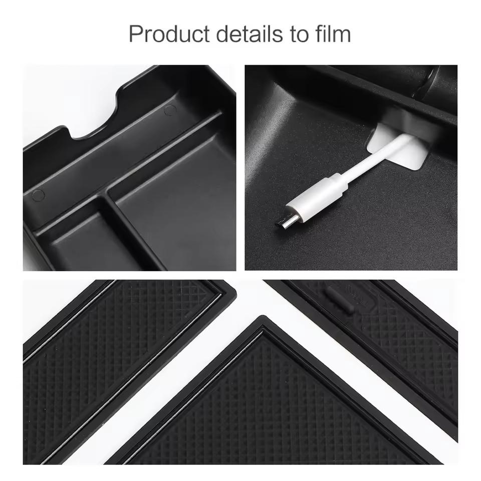 for Lexus RX 2025 2025 ABS Armrest Storage Box Center Console Organizer Tray Car Interior Accessories Stowing Tidying BLACK