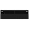 TV Wall Cabinet Black Oak Effect 100 x 30 x 30 cm